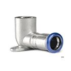 90° Female Elbow with Flush Wall Mount