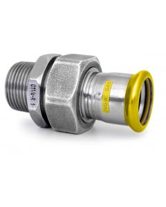 Male Barrel Union Stainless Steel Nut EPDM Flat Seal